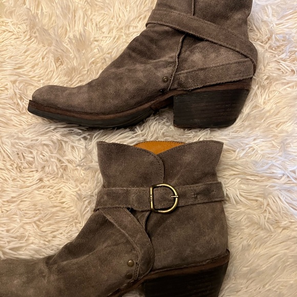 Florentini & Baker Distressed Suede Booties.